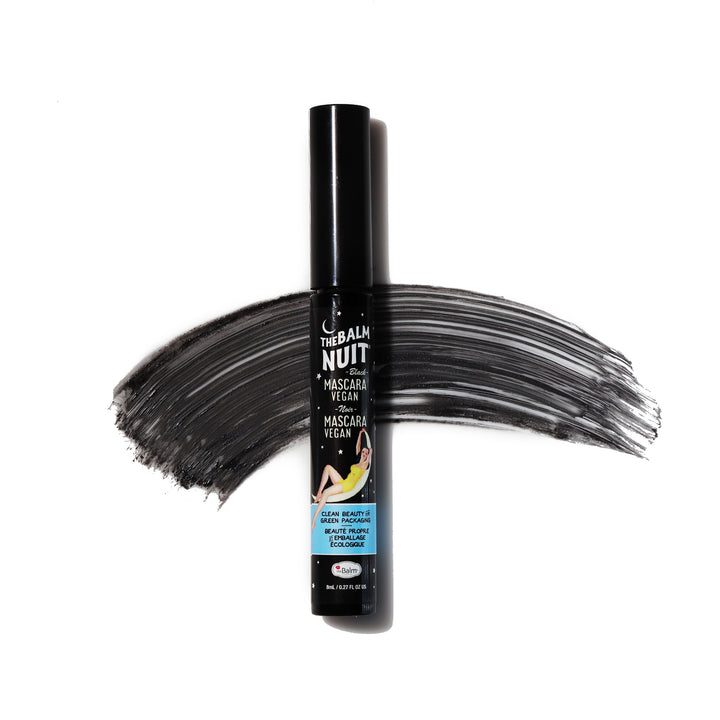 Photograph showing The Balm Nuit mascara and smear