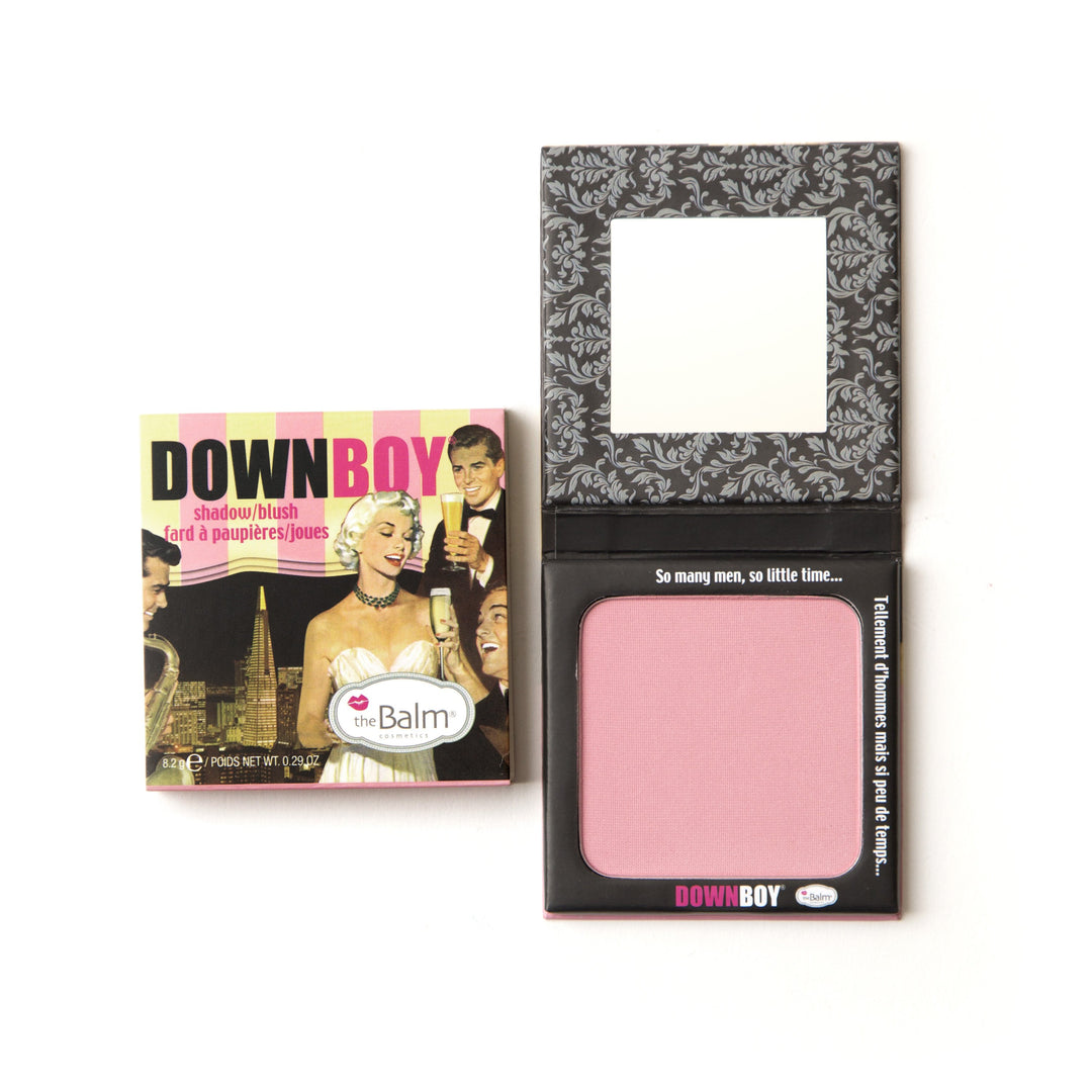 Photograph showing DownBoy packaging and makeup