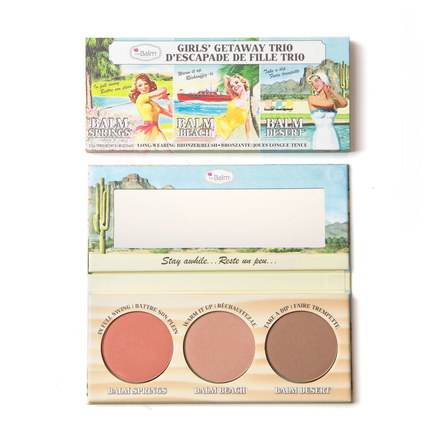 Photograph of Girls' Getaway Trio packaging and makeup