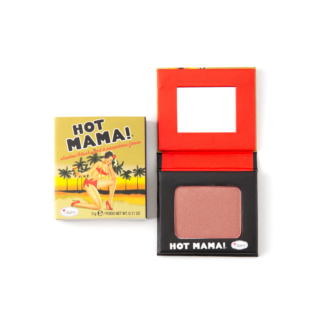Photograph showing Hot Mama Travel-size Packaging and makeup