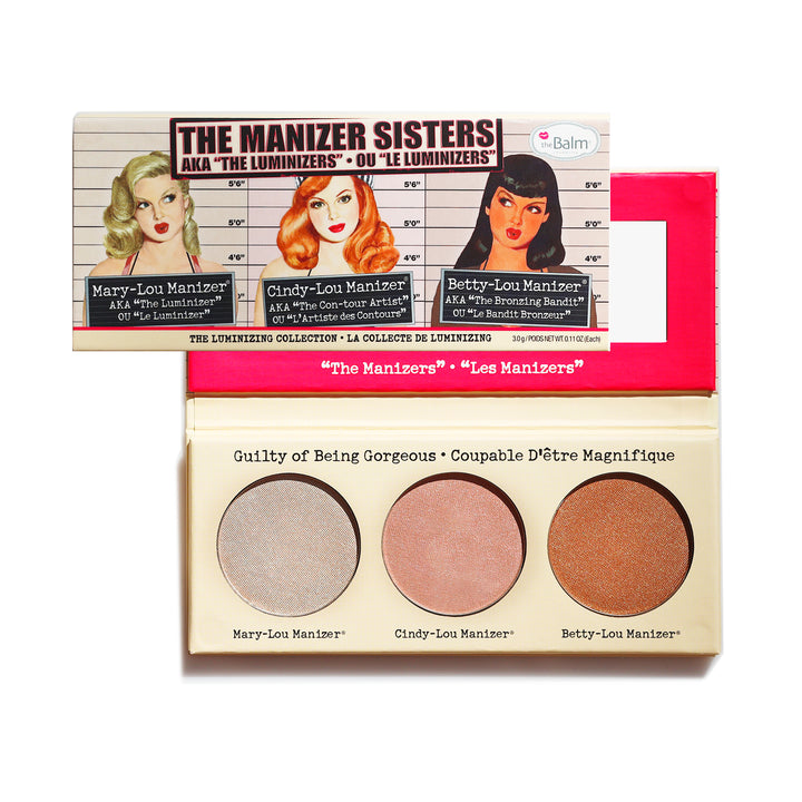 Photograph of The Manizer Sisters packaging and makeup