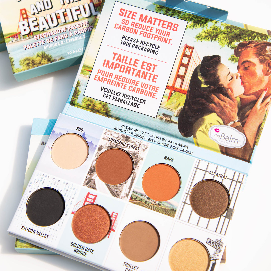 Stylized Photograph of TheBalm and the Beautiful Ep2 packaging and makeup