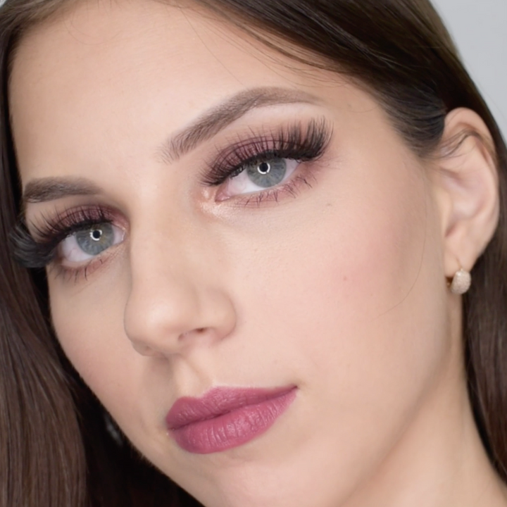 Photograph of TheBalm and the Beautiful applied to a model's face